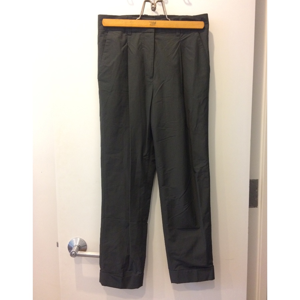 COS Dark Olive Green Pleated Trouser